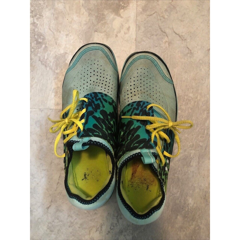 Under Armor Micro MPZ Shoes Size 11 Aqua-Green-Yellow Men's